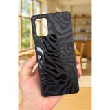 Vip Case Samsung Galaxy A71 Uyumlu Zebra Desenli Silikon Darbe Emici Rubber Kılıf, Siyah