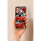 Vip Case Samsung Galaxy A72 Uyumlu Kırmızı Supra Desenli Silikon Kılıf