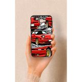 Vip Case Samsung Galaxy J7 Prime Uyumlu Kırmızı Supra Desenli Silikon Kılıf