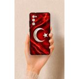 Vip Case Samsung Galaxy S20 FE Uyumlu Türk Bayrağı Desenli Silikon Kılıf, Siyah