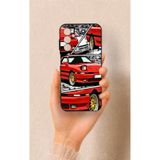 Vip Case Samsung M14 Uyumlu Kırmızı Supra Desenli Silikon Kılıf