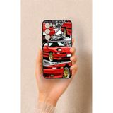 Vip Case Samsung S22 Uyumlu Kırmızı Supra Desenli Silikon Kılıf