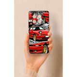 Vip Case Tecno Camon 30 Uyumlu Kırmızı Supra Desenli Silikon Kılıf
