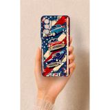 Vip Case Tecno Pova 3 Uyumlu Amerikan Chevrolet Desenli Silikon Kılıf, Lacivert