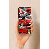 Vip Case Tecno Pova Neo 2 Uyumlu Kırmızı Supra Desenli Silikon Kılıf