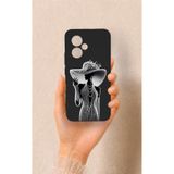 Vip Case Tecno Pova Neo 2 Uyumlu Lady Desenli Silikon Kılıf, Siyah