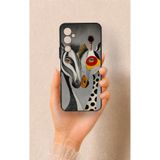 Vip Case Tecno Pova Neo 2 Uyumlu Zebra ve Zürafa Desenli Silikon Kılıf, Siyah