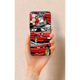 Vip Case Tecno Pova Neo 4 Uyumlu Kırmızı Supra Desenli Silikon Kılıf