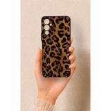 Vip Case Tecno Pova Neo 4 Uyumlu Koyu Leopar Deri Desenli Silikon Kılıf