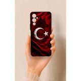 Vip Case Tecno Pova Neo 4 Uyumlu Kurt Türk Bayrağı Desenli Silikon Kılıf, Siyah