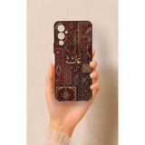 Vip Case Tecno Pova Neo 4 Uyumlu Vintage Halı Desenli Silikon Kılıf, Siyah