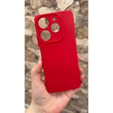 Vip Case Tecno Spark 10 PRO ile Uyumlu Silikon Darbe Emici Rubber Kılıf, Kırmızı