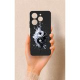Vip Case Tecno Spark 10 Pro Uyumlu İyi ve Kötü Desenli Silikon Kılıf, Siyah