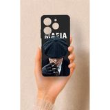 Vip Case Tecno Spark 10 Pro Uyumlu MAFIA Desenli Silikon Kılıf, Siyah