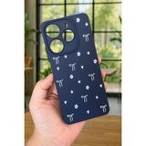 Vip Case Tecno Spark 10 Pro Uyumlu Mini Fiyonk Desenli Silikon Darbe Emici Klasik Korumalı Rubber Kılıf