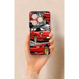 Vip Case Tecno Spark 20 Pro Uyumlu Kırmızı Supra Desenli Silikon Kılıf