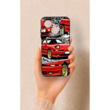 Vip Case Tecno Spark Go1 Uyumlu Kırmızı Supra Desenli Silikon Kılıf