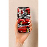 Vip Case Vivo V30 Lite Uyumlu Kırmızı Supra Desenli Silikon Kılıf