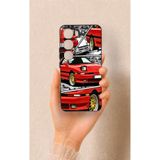 Vip Case Vivo V40 Lite 5G ile Uyumlu Kırmızı Supra Desenli Silikon Kılıf
