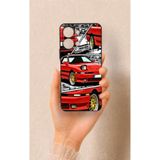 Vip Case Vivo Y05 4G ile Uyumlu Kırmızı Supra Desenli Silikon Kılıf