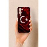 Vip Case Vivo Y19 5G Uyumlu Kurt Türk Bayrağı Desenli Silikon Kılıf, Siyah