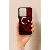Vip Case Vivo Y35 Uyumlu Kurt Türk Bayrağı Desenli Silikon Kılıf, Siyah