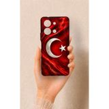 Vip Case Vivo Y36 Uyumlu Türk Bayrağı Desenli Silikon Kılıf, Siyah