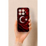 Vip Case Xiaomi Mi 17T 5G ile Uyumlu Kurt Türk Bayrağı Desenli Silikon Kılıf, Siyah