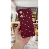 Vip Case Xiaomi Redmi Note 12 Pro 5G ile Uyumlu, Beyaz Fiyonk Desenli, Silikon, Darbe Emici, Rubber Kılıf