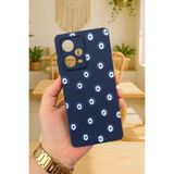 Vip Case Xiaomi Redmi Note 12 Pro 5G ile Uyumlu, Nazar Boncuk Desenli, Silikon, Darbe Emici, Lacivert Rubber Kılıf