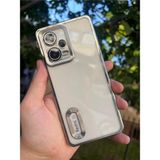 Vip Case Xiaomi Redmi Note 12 Pro (5g) Kamera Korumalı Şeffaf Logo Gösteren Kenarları Parlak Lüx Omega Kılıf - Redmi Note 12 Pro 5G - Gümüş