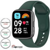 Vip Case Xiaomi Redmi Watch 3 Active ve Watch 3 Lite Uyumlu Akıllı Saat Bileklik Silikon Kordon - Koyu Yeşil