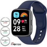 Vip Case Xiaomi Redmi Watch 3 Active ve Watch 3 Lite Uyumlu Akıllı Saat Bileklik Silikon Kordon - Lacivert