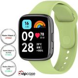 Vip Case Xiaomi Redmi Watch 3 / Watch 3 Active ve Watch 3 Lite Uyumlu Akıllı Saat Bileklik Silikon Kordon - Açık Yeşil