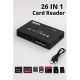 VİP Çoklu Kart Okuyucu 43 In 1 Usb Sd Sdhc Mini Micro Sd M2 Mmc Xd Cf