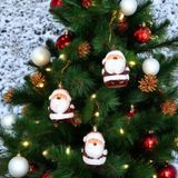 Vıp Deluxe 3 Adet 8 Cm Parlak Simli Kırmızı Noel Baba Yılbaşı Ağacı Süsleri Noel Ağacı Süsleri
