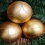 Vıp Deluxe 4 Adet 8 Cm Büyük Gold Top Süsler Yılbaşı Ağacı Süsleri Noel Ağacı Süsleri Altın Top Süs Vitrin