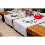 Vip Design Puzzle Desenli Keten Runner 1 Adet - 50 x 140 cm - Ekru