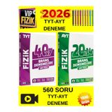 Vip Fizik Tyt Ayt Fizik Denemeleri 560 Soru - Ösym Tarzı Yeni Nesil Sorular - Tam Öğrenme