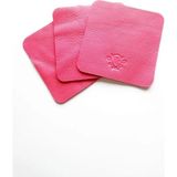 VİP GİFT Coaster Kare Bardak Altlığı Hakiki Deri Pembe ( 1 Adet ) Fiyatıdır. - Tek Ebat