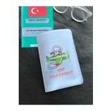 ViP GiFT Pet Pasaport Kılıfı Ev Hayvanı Kedi Köpek Bebek Mavi Vegan Deri Pasaportluk