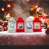 VIP HEDİYE 4 ADET IŞIKLI NOEL BABA GEYİK KARDAN ADAM ARABA YILBAŞI FENERİ GÜN IŞIĞI PİLLİ LED IŞIK
