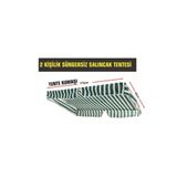 Vip Home Concept 2 Kisilik Salincak Tentesi (Yesil-Beyaz) Bahce Salincagi (Mindersiz Tente)