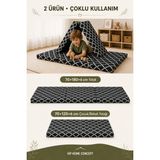 Vip Home Concept 2’li Katlanabilir Çocuk Oyun Minderi ve Yer Yatağı Seti 70X180 + 70X120 cm 6 Cm-Karaçatı - 70 x 120 cm