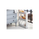 Vip Home Concept 3 Katlı Plastik Banyo Mutfak Rafı Tekerlekli Organizer Düzenleyici 73x53,5x12,5 Cm