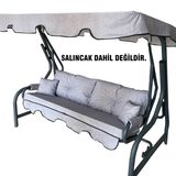 Vip Home Concept 3 Kişilik Lüks Vip Gri Salıncak Minderi
