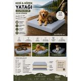 Vip Home Concept Büyük Irk Köpek Yatağı Süngerli Fermuarlı Yıkanabilir Kılıflı Köpek Minderi 64X90X10 Cm-Gri - 65 x 90 cm