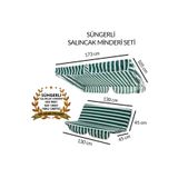 Vip Home Concept Gölgelikli Bahçe Salıncak Minder Takımı 2 Kişilik Salıncak Minder Tente