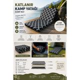 Vip Home Concept Kamp Yatağı Katlanır Yer Yatağı Sünger Yatak 70x180x6 CM-KARAÇATI