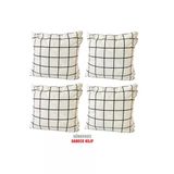 Vip Home Concept Kirlent Yastik Kilifi Vip Yastik Kilifi 4 Adet-43X43 Cm(Beyaz Pano)